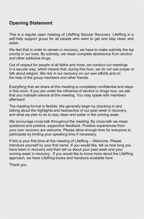 Opening Statement .